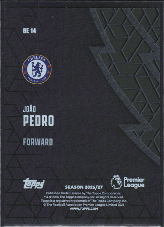 2026-27 Topps Premier League João Pedro #BE14 Black Edge Edition – baksida