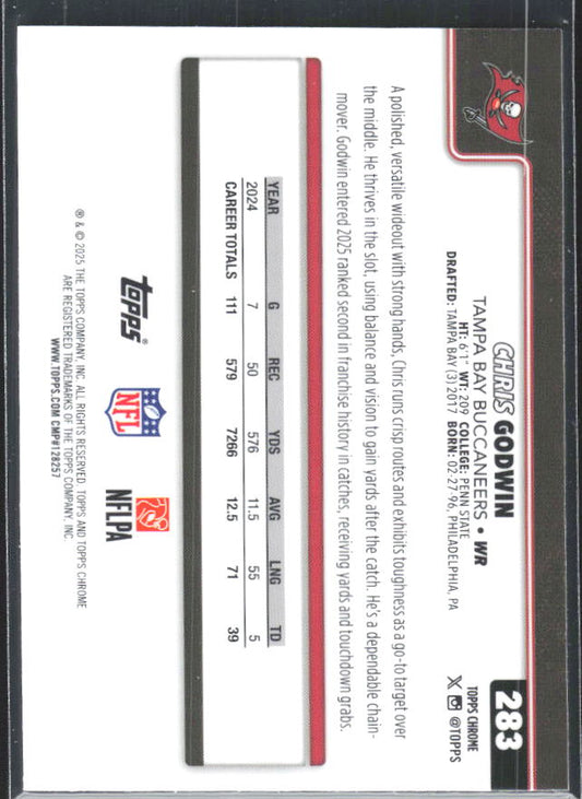 2025 Topps Chrome #283 Chris Godwin – baksida