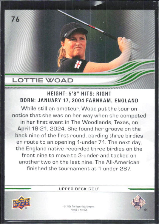 Lottie Woad 2026 Upper Deck Golf #76 – baksida