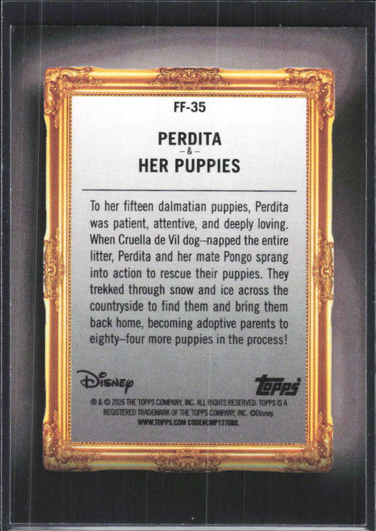 Perdita & Her Puppies 2026 Disney Neon Family First #FF-35 – baksida