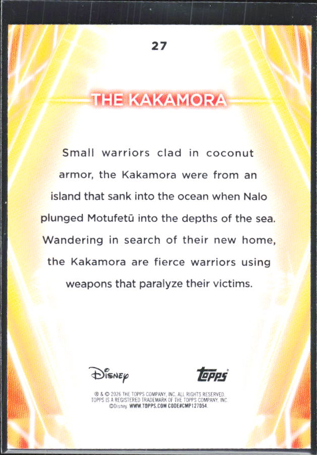 The Kakamora 2026 Disney Neon #27 – baksida