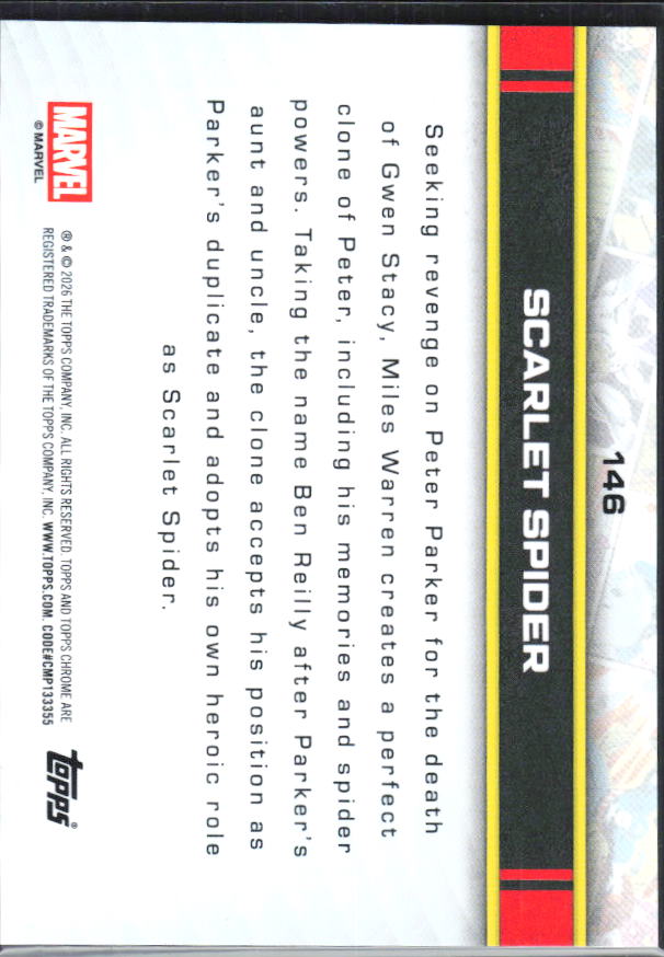 Scarlet Spider 2026 Chrome Marvel #146 – baksida