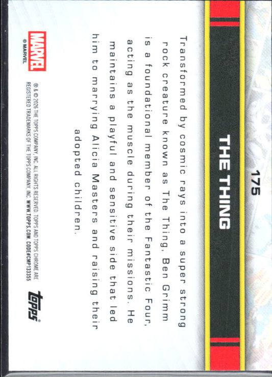 The Thing 2026 Chrome Marvel #175 – baksida