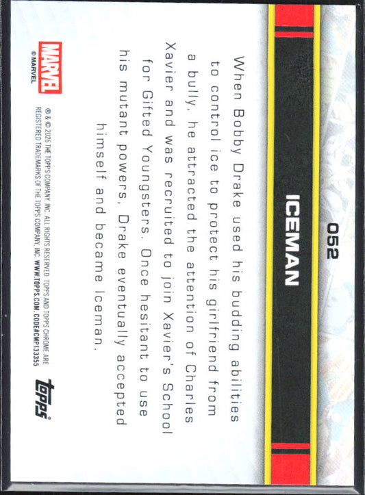 Iceman 2026 Chrome Marvel #052 – baksida