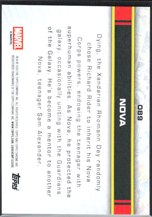 Nova 2026 Chrome Marvel #089 – baksida