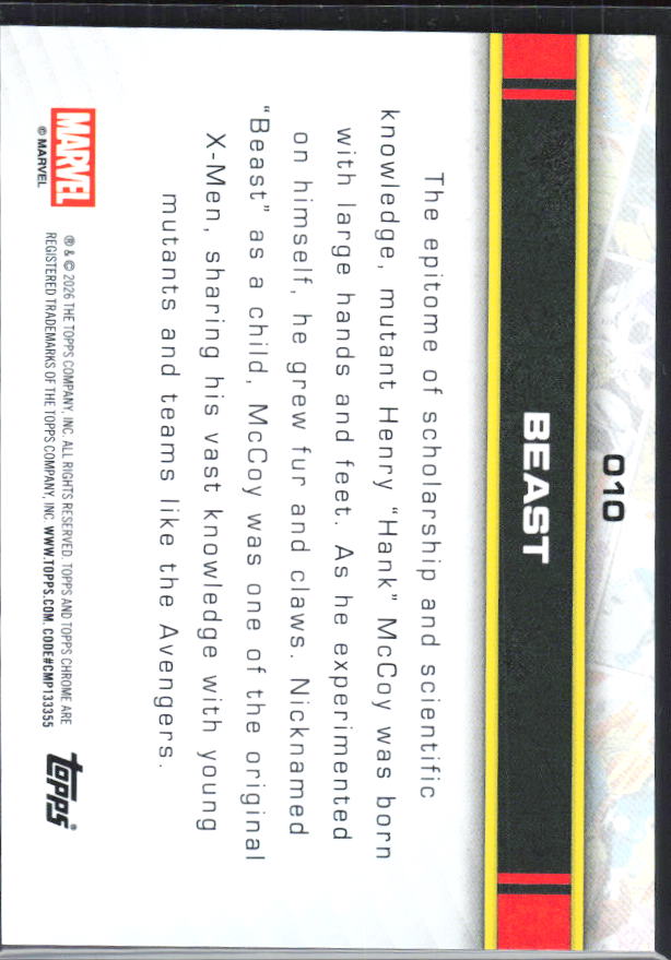 Beast 2026 Chrome Marvel #010 – baksida