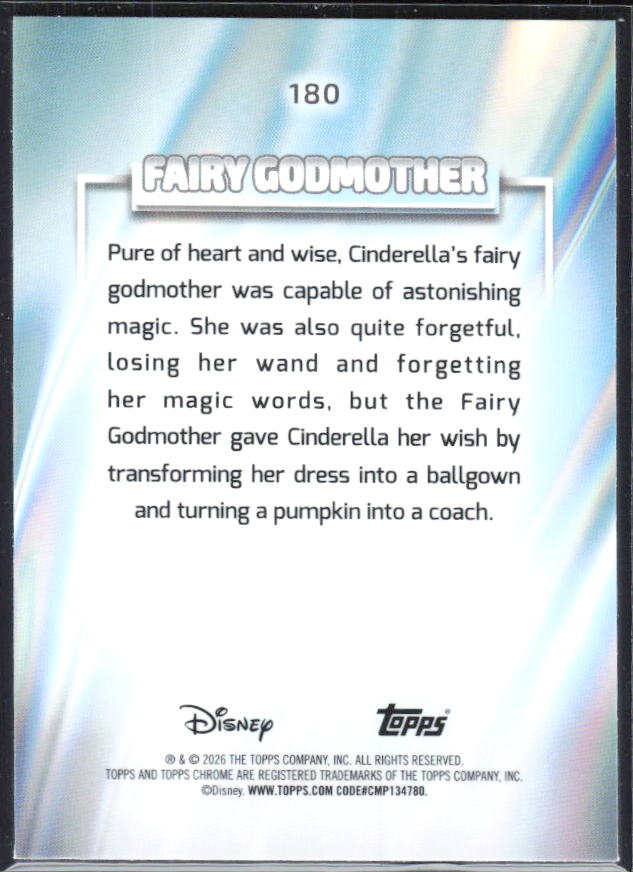 Fairy Godmother 2026 Chrome Disney #180 – baksida