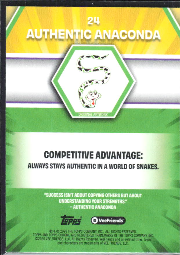 Authentic Anaconda 2026 Chrome VeeFriends #24 – baksida