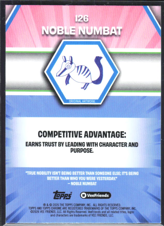 Noble Numbat 2026 Chrome VeeFriends #126 – baksida