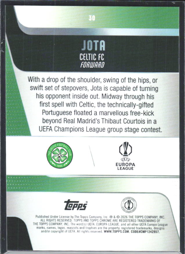 Jota 2025-26 Chrome UEFA #30 – baksida