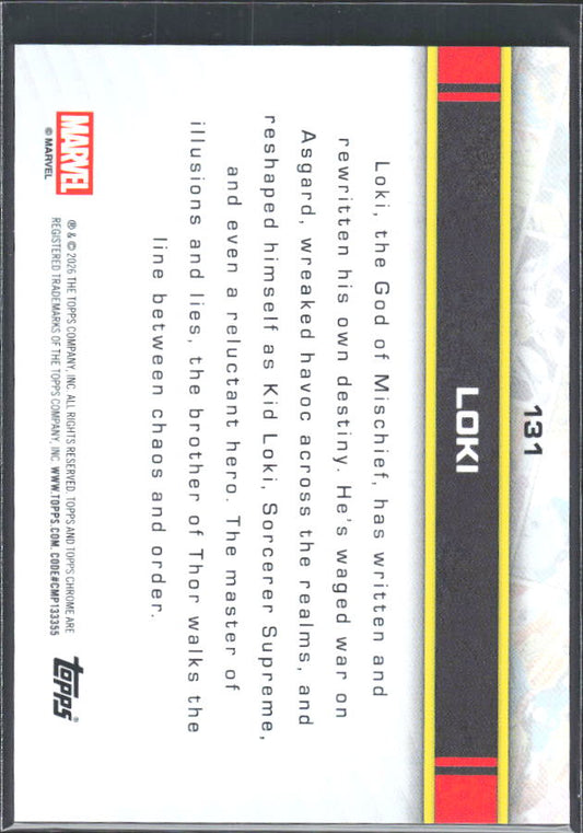 Loki 2026 Chrome Marvel #131 – baksida