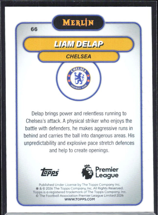 Liam Delap 2026 Merlin Premier League #66 – baksida