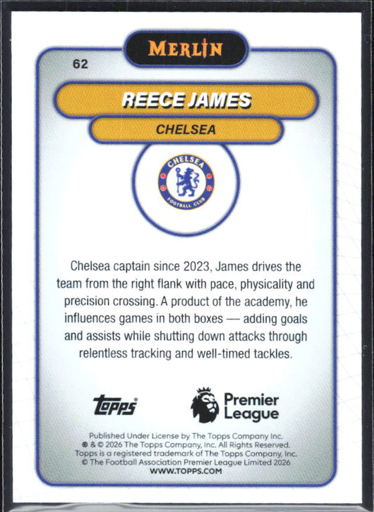 Reece James 2026 Merlin Premier League #62 – baksida