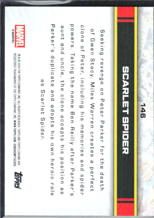Scarlet Spider 2026 Chrome Marvel #146 – baksida