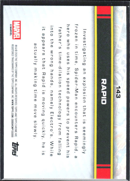Rapid 2026 Chrome Marvel #143 – baksida