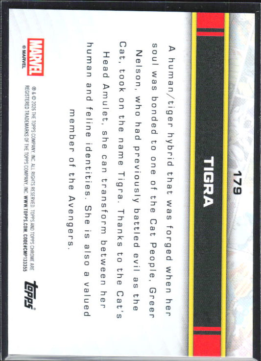 Tigra 2026 Chrome Marvel #179 – baksida