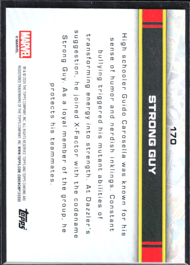 Strong Guy 2026 Chrome Marvel #170 – baksida