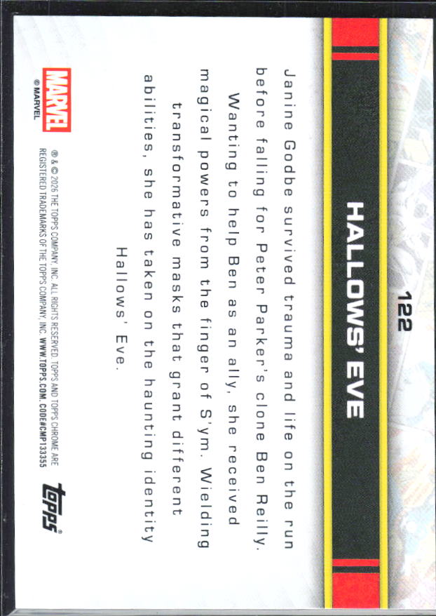 Hallows' Eve 2026 Chrome Marvel #122 – baksida
