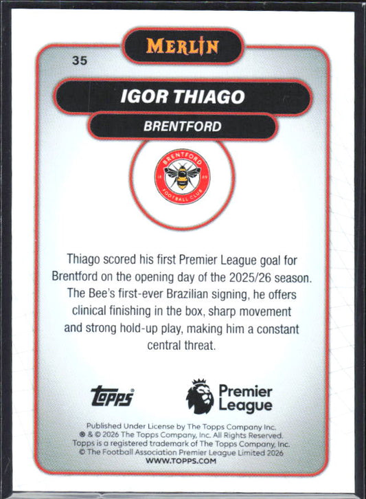 Igor Thiago 2026 Merlin Premier League #35 – baksida