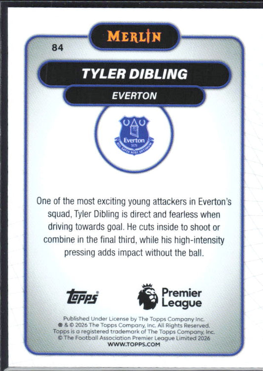 Tyler Dibling 2026 Merlin Premier League #84 – baksida