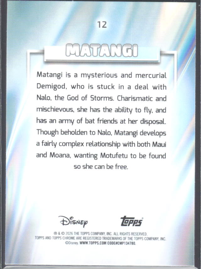 Matangi 2026 Chrome Disney #12 – baksida