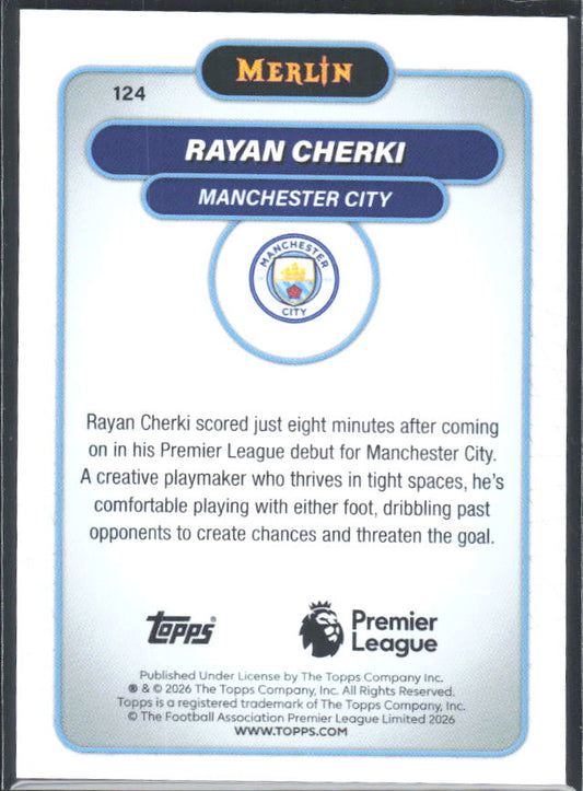 Rayan Cherki 2026 Merlin Premier League #124 – baksida