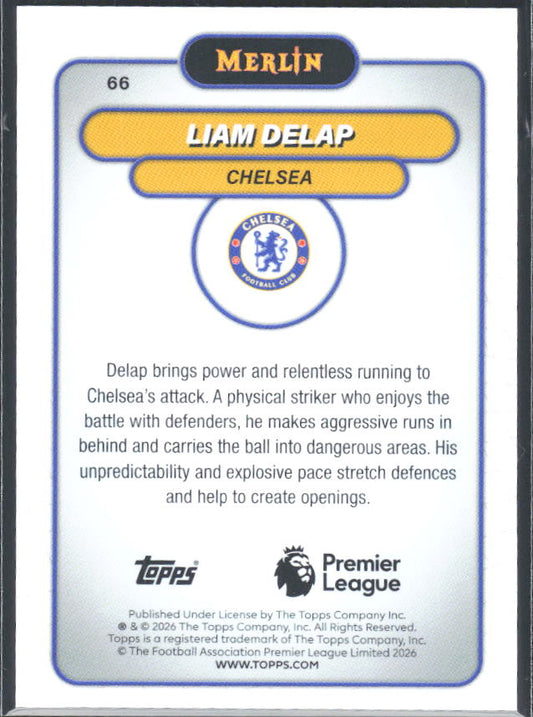 Liam Delap 2026 Merlin Premier League #66 – baksida