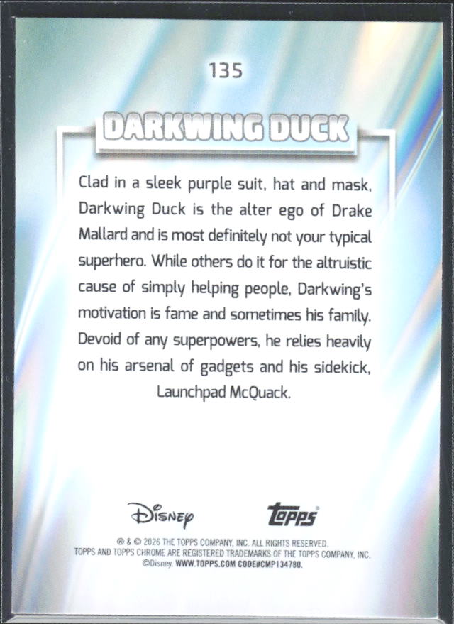 Darkwing Duck 2026 Chrome Disney #135 – baksida
