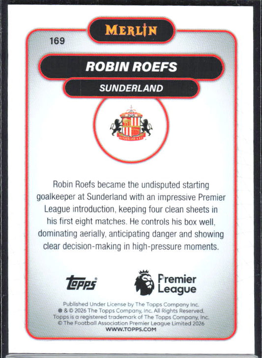 Robin Roefs 2026 Merlin Premier League RC #169 – baksida