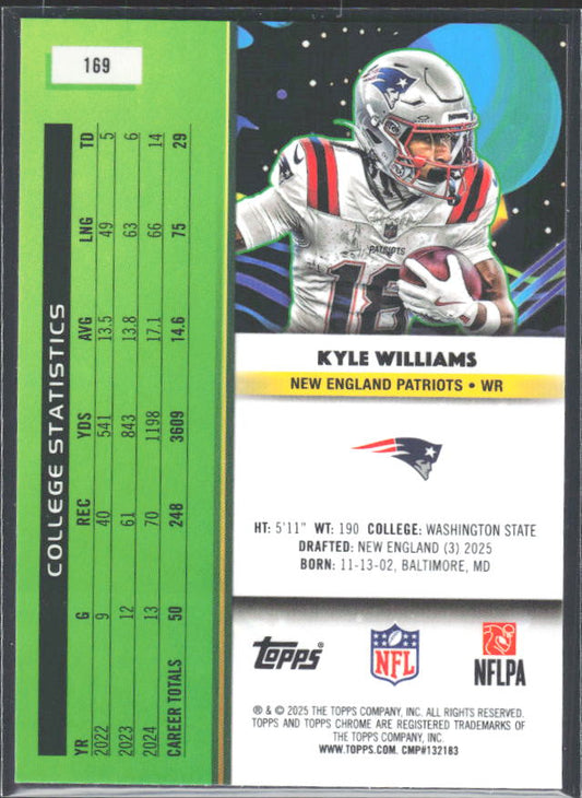 Kyle Williams 2025 Cosmic Chrome RC #169 – baksida