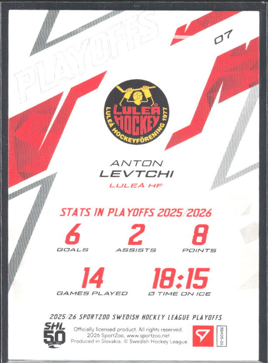 Anton Levtchi 2025-26 SHL Playoffs #07 – baksida
