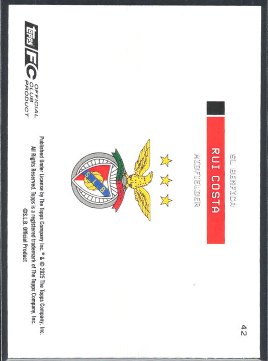 Rui Costa 2025-26 SL Benfica Team Set #42 – baksida