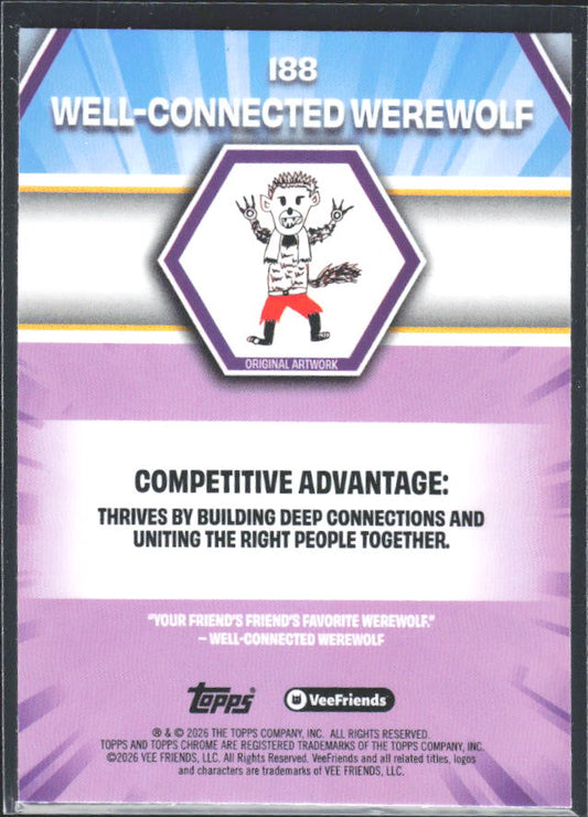 Well-Connected Werewolf 2026 Chrome VeeFriends #188 – baksida