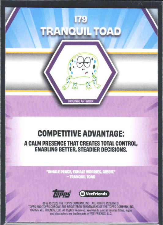 Tranquil Toad 2026 Chrome VeeFriends #179 – baksida