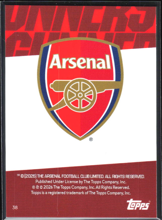 Sol Campbell 2025-26 Chrome Arsenal #38 – baksida