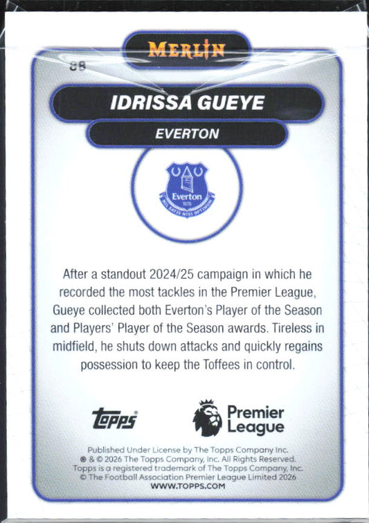 Idrissa Gueye 2026 Merlin Premier League #88 – baksida