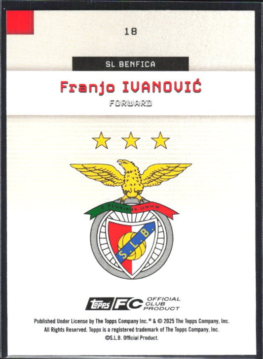 Franjo Ivanović 2025-26 Topps Benfica #18 – baksida