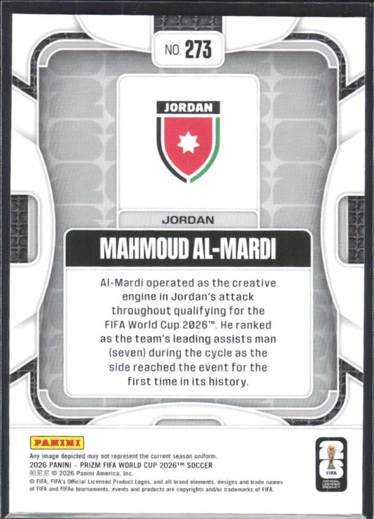 Mahmoud Al-Mardi 2026 Prizm World Cup Base baksida SKU 10698