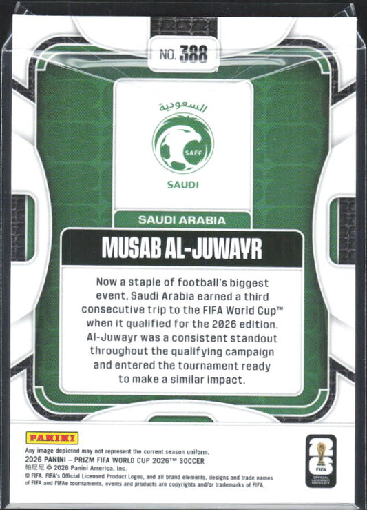 Musab Al-Juwayr 2026 Prizm World Cup Base baksida SKU 10711
