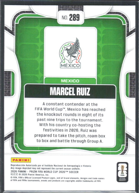 Marcel Ruiz 2026 Prizm World Cup Base baksida SKU 10732
