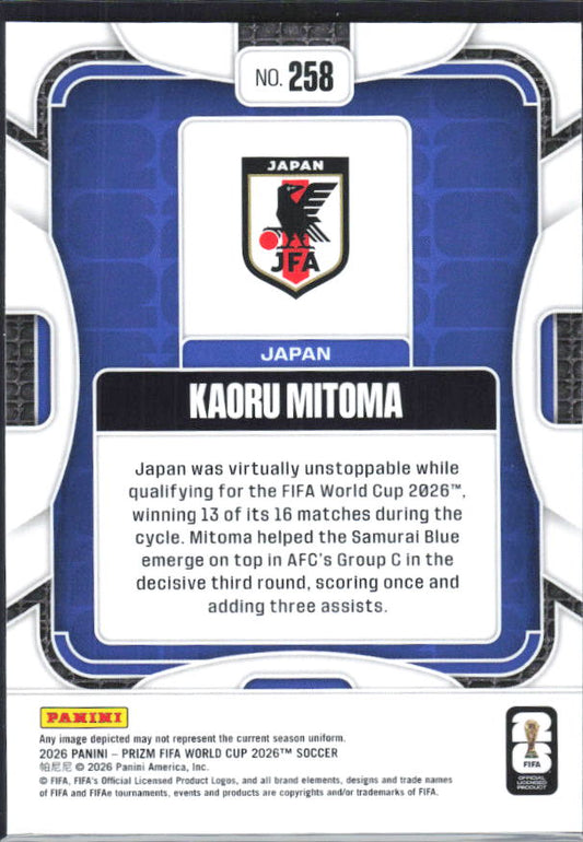 Kaoru Mitoma 2026 Prizm World Cup Base baksida SKU 10805