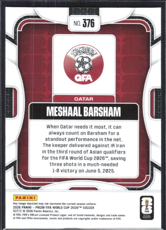 Meshaal Barsham 2026 Prizm World Cup Base baksida SKU 10807