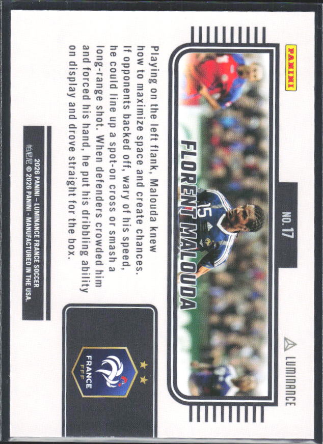 Florent Malouda – 2026 Panini Luminance France #17 – baksida