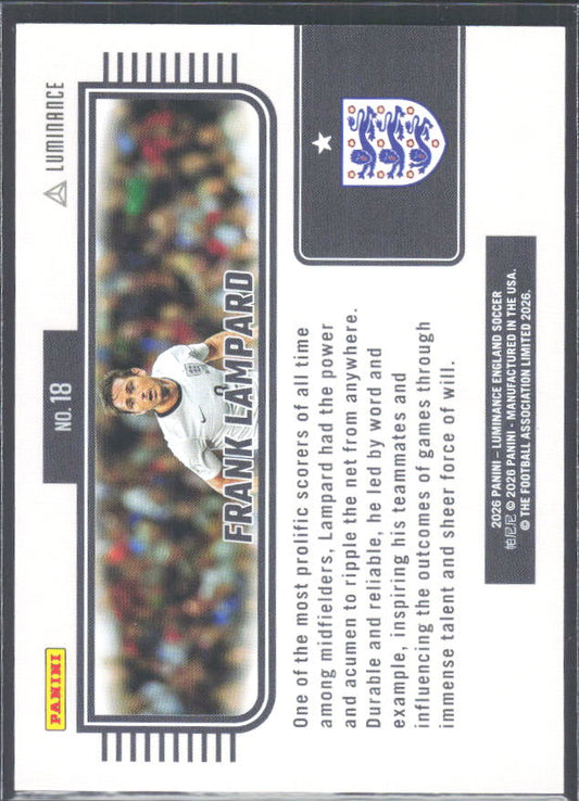 Frank Lampard – 2026 Panini Luminance England #18 – baksida
