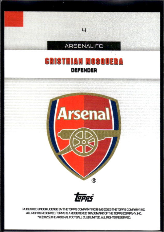 Arsenal Team Set #4 Cristhian Mosquera Base
