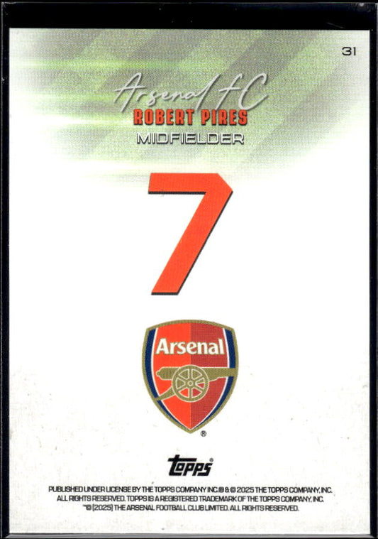 Arsenal Team Set #7 Robert Pires Variation