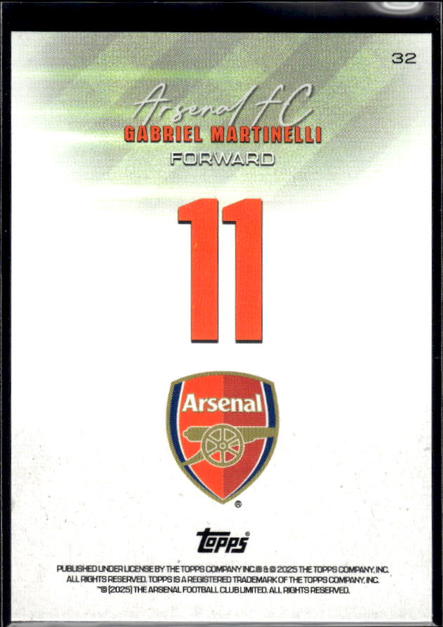 Arsenal Team Set #11 Gabriel Martinelli Variation