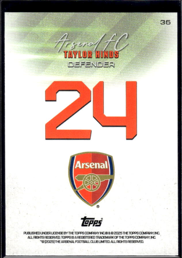 Arsenal Team Set #24 Taylor Hinds Variation
