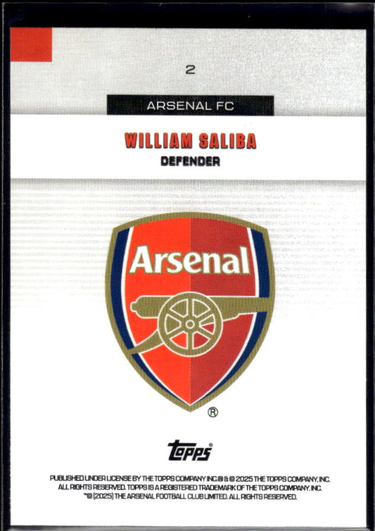Arsenal Team Set #2 William Saliba Base