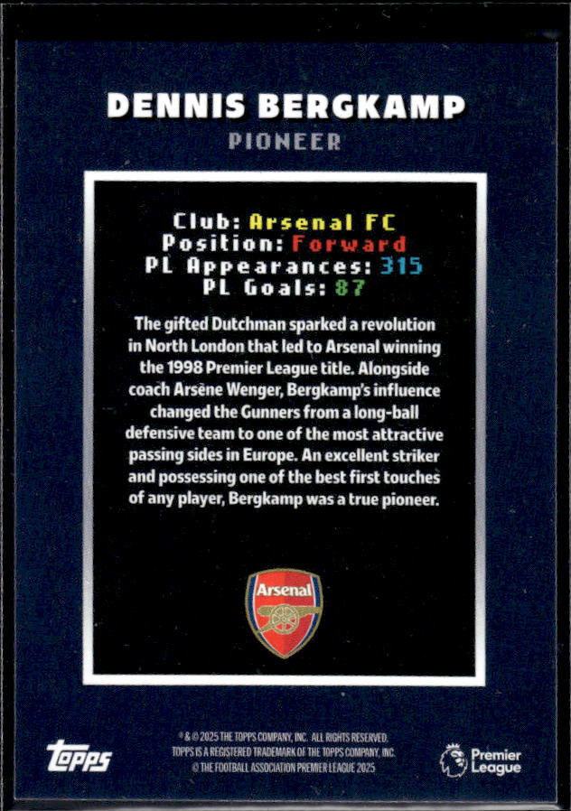 Decades Premier League Dennis Bergkamp Pioneer